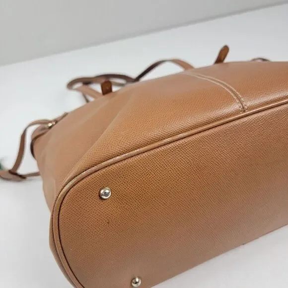 Dooney & Bourke Davis Tassel Saffiano Zip Shopper Tote Pebble Tan Leather Purse - Picture 12 of 16